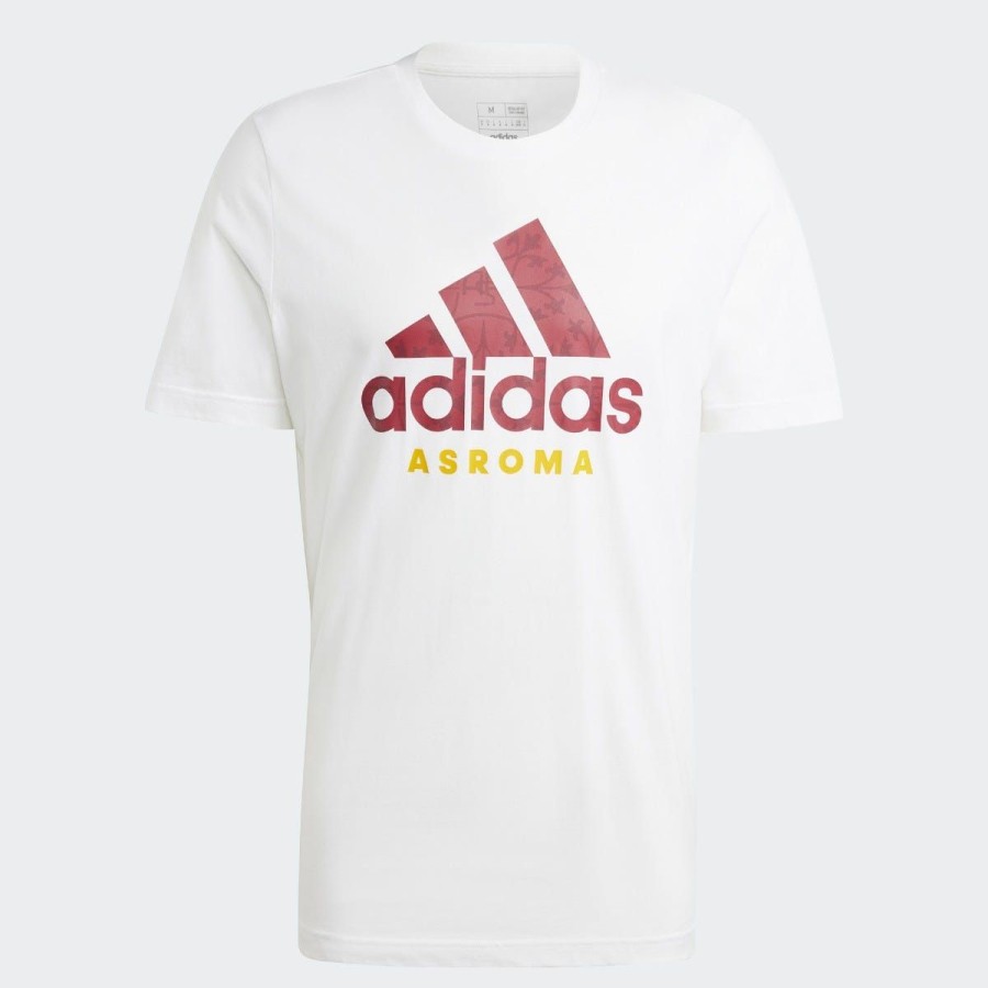 Abbigliamento AS Roma T-Shirts E Polo | Adidas As Roma T-Shirt, Adulto, Bianco