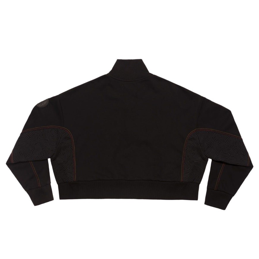 Abbigliamento AS Roma Felpe | Felpa Cropped Logo Asr, Donna, Nero