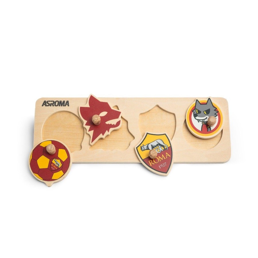 Accessori AS Roma Giochi E Peluche | Puzzle In Legno As Roma, Neonato