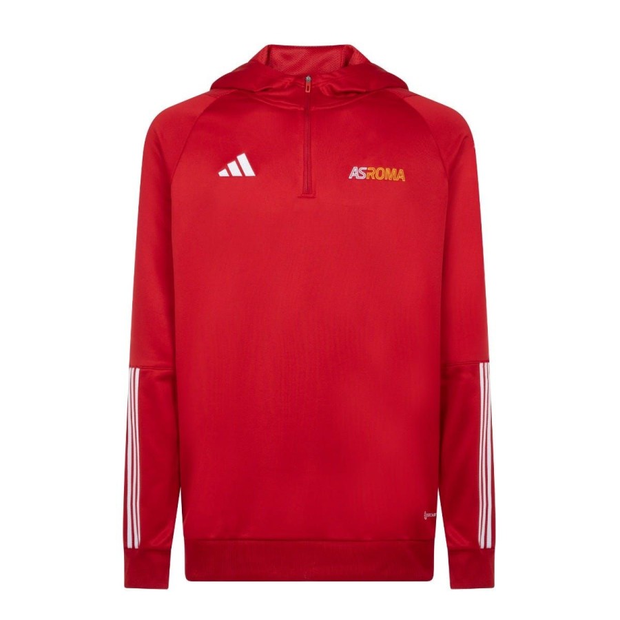 Allenament AS Roma Felpe | Felpa Con Cappuccio Adidas As Roma, Adulto, Rosso