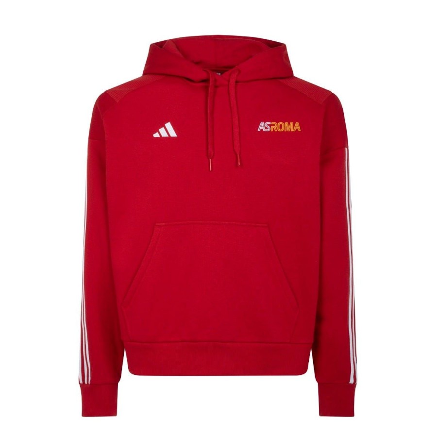 Allenament AS Roma Felpe | Felpa Con Cappuccio As Roma, Donna, Rosso