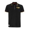 Abbigliamento AS Roma T-Shirts E Polo | Polo In Piquet Con Logo Ricamato, Collo E Bordini In Contrasto Per Uomo Nera