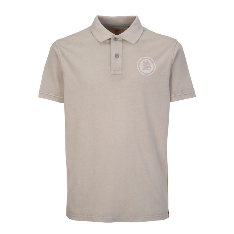 Abbigliamento AS Roma T-Shirts E Polo | Polo Cotone Summer Collection, Uomo, Bianca