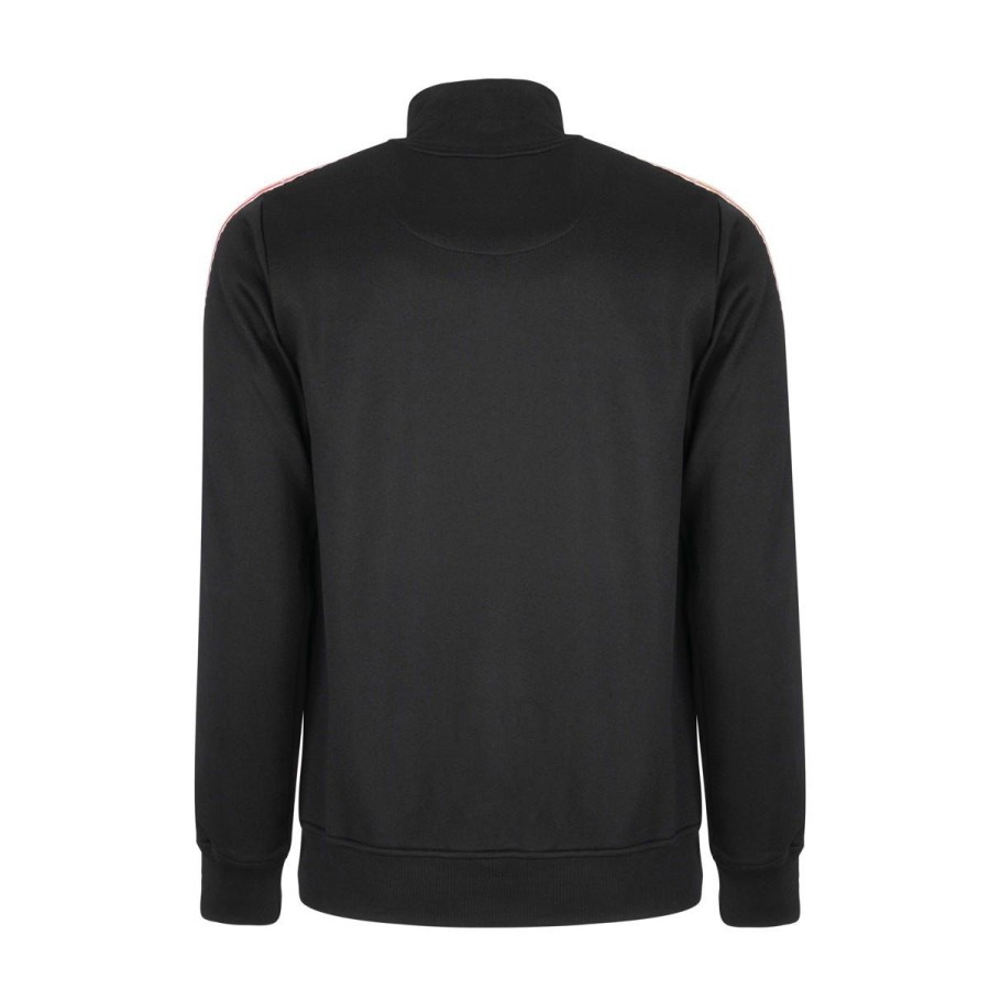 Abbigliamento AS Roma Felpe | Felpa Con Zip Modello Retro Taper Uomo- Nera